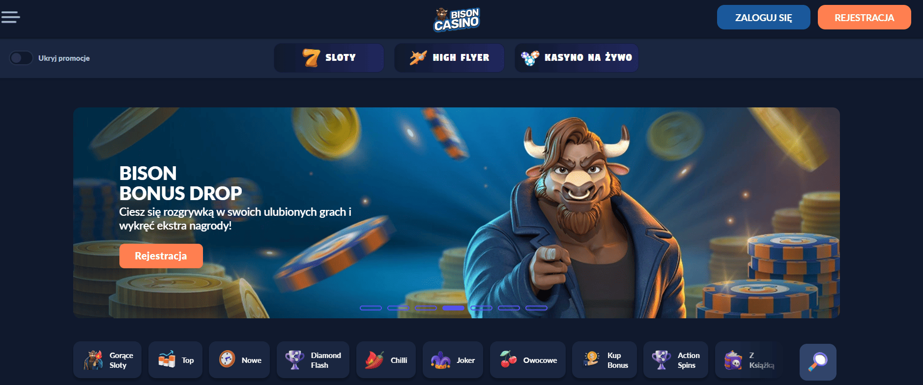 Bison Casino PL – strona główna kasyna w 2026 roku